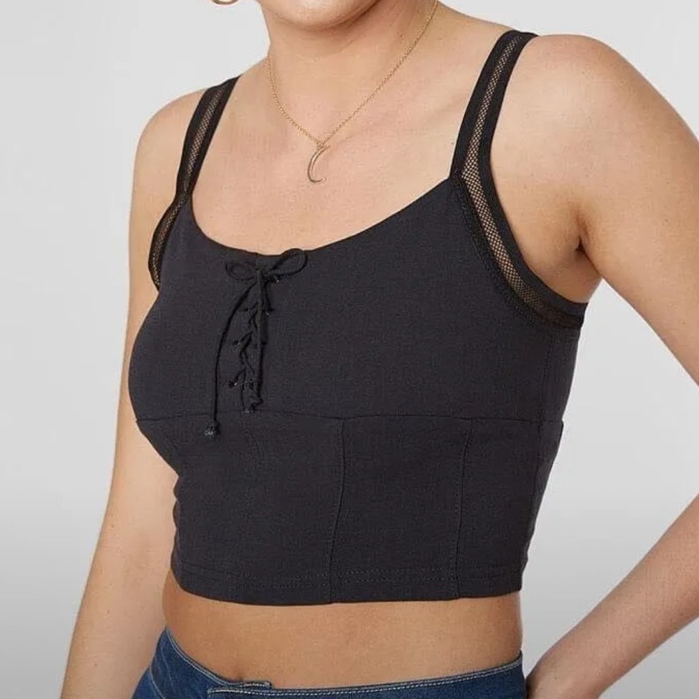 Free People Intimately black crop. NWT. Small
